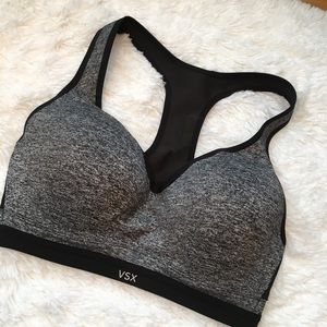 Victoria’s Secret VSX Sports Bra Racerback Gray